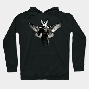 Whimsical Moth Man Cryptid Fantasy Art Unique Style Hoodie